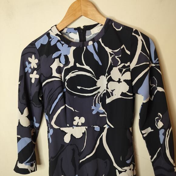LOFT Long Sleeve Floral Dress w Pockets - Picture 5 of 10